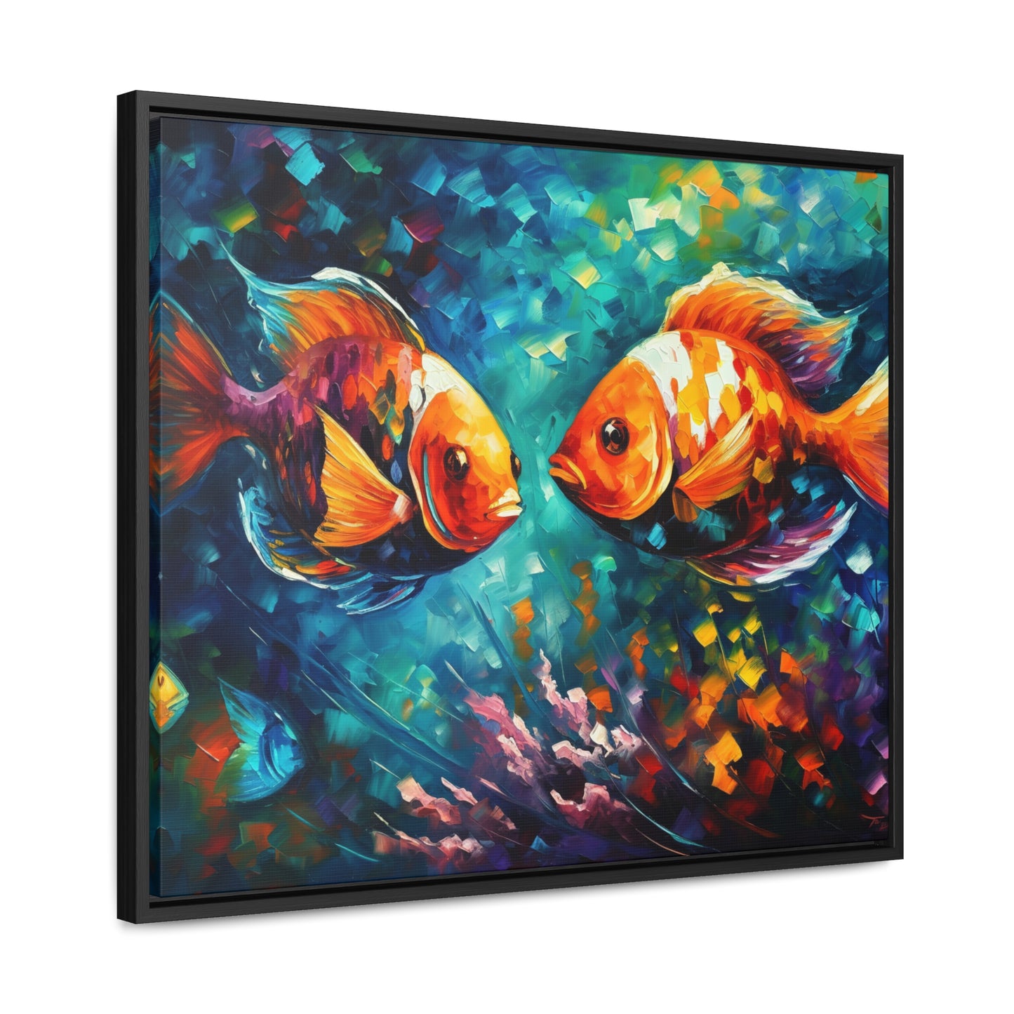 Coral Reef Fish - Gallery Framed Canvas Wall Art