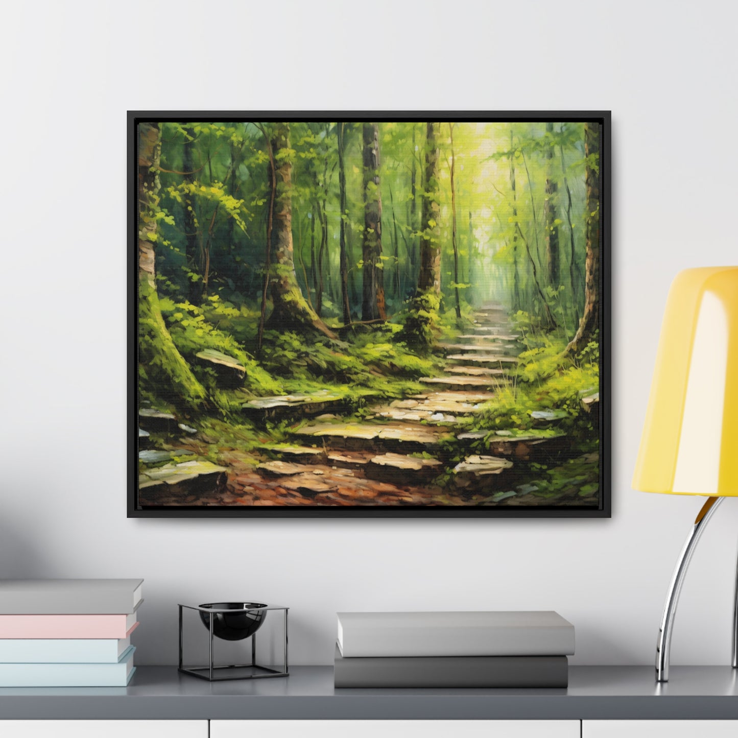 Forest Path - Gallery Framed Canvas Wall Art