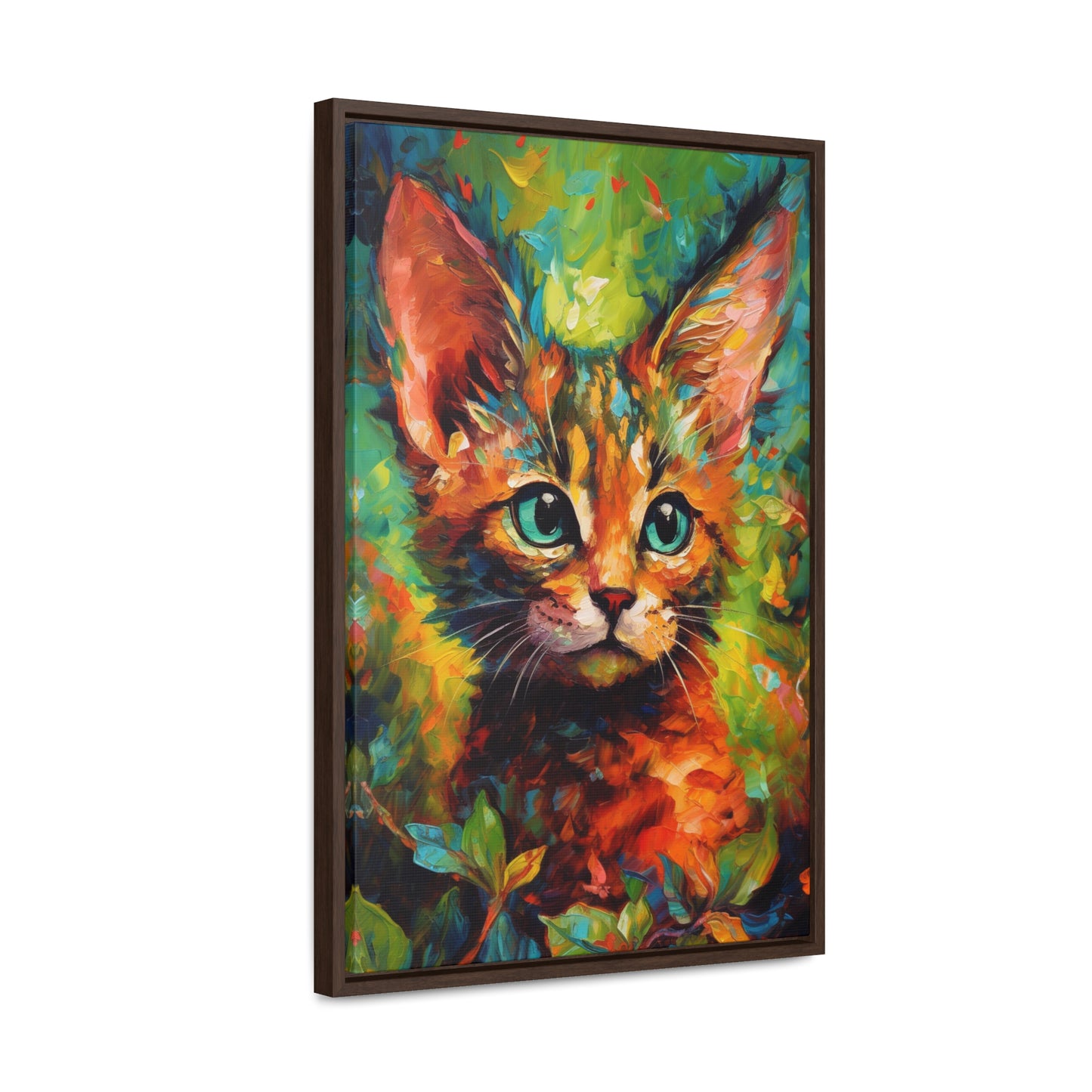 Cute Cat - Gallery Framed Canvas Wall Art