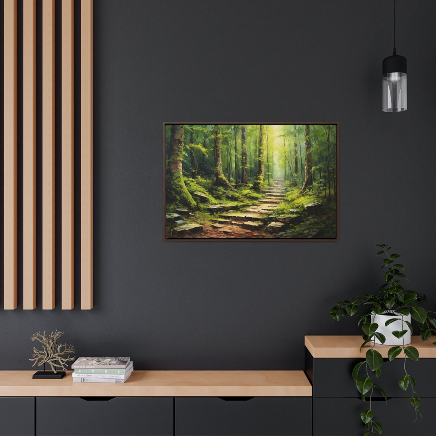 Forest Path - Gallery Framed Canvas Wall Art