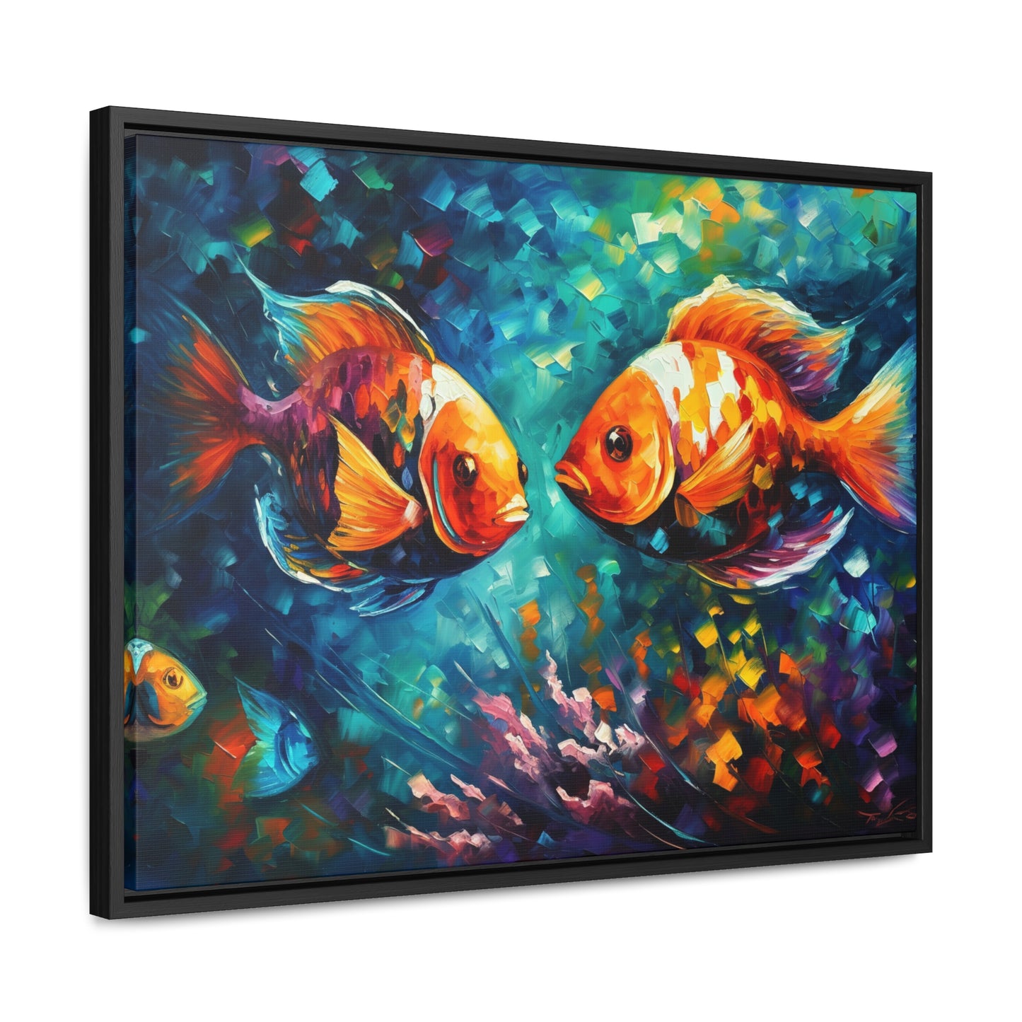 Coral Reef Fish - Gallery Framed Canvas Wall Art