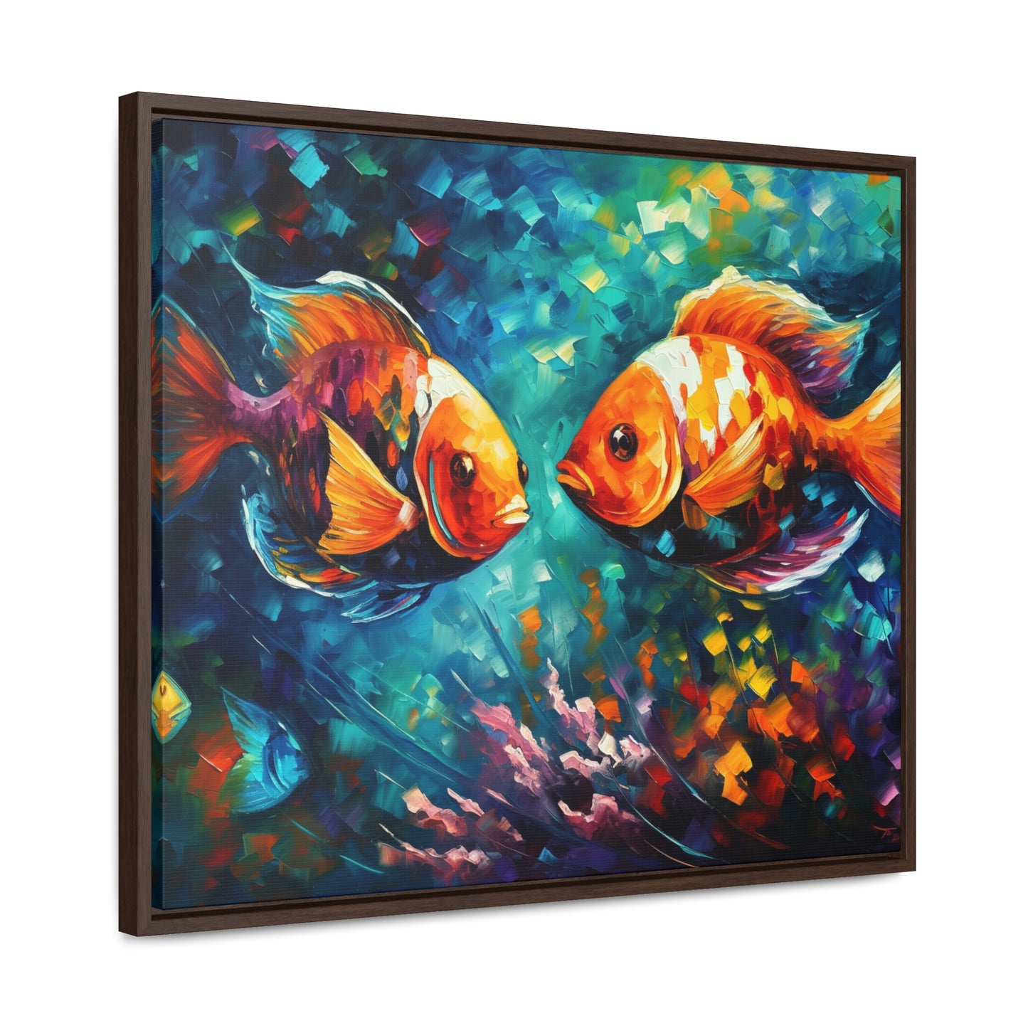 Coral Reef Fish - Gallery Framed Canvas Wall Art