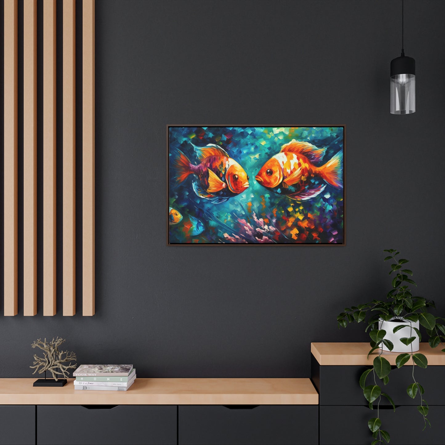 Coral Reef Fish - Gallery Framed Canvas Wall Art