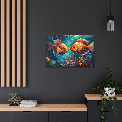 Coral Reef Fish - Gallery Framed Canvas Wall Art