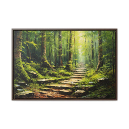 Forest Path - Gallery Framed Canvas Wall Art