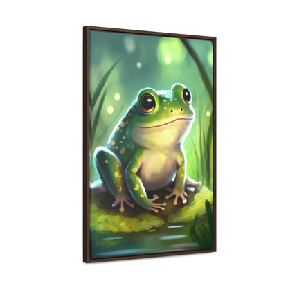 Green Frog - Gallery Framed Canvas Wall Art