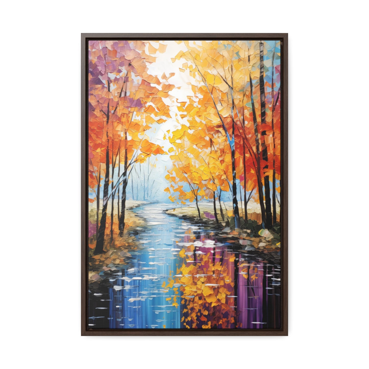 River Trees - Gallery Framed Canvas Wall Art