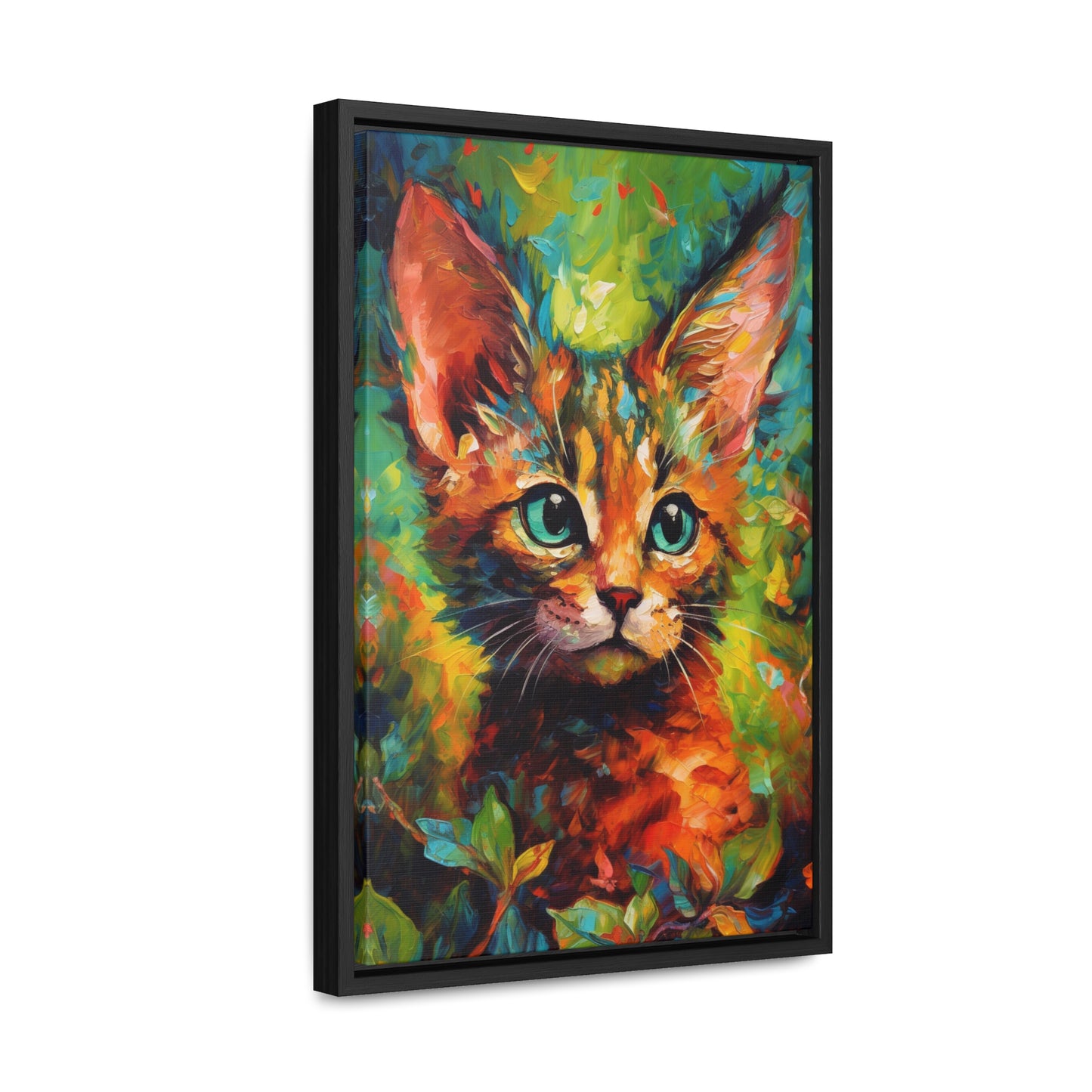 Cute Cat - Gallery Framed Canvas Wall Art