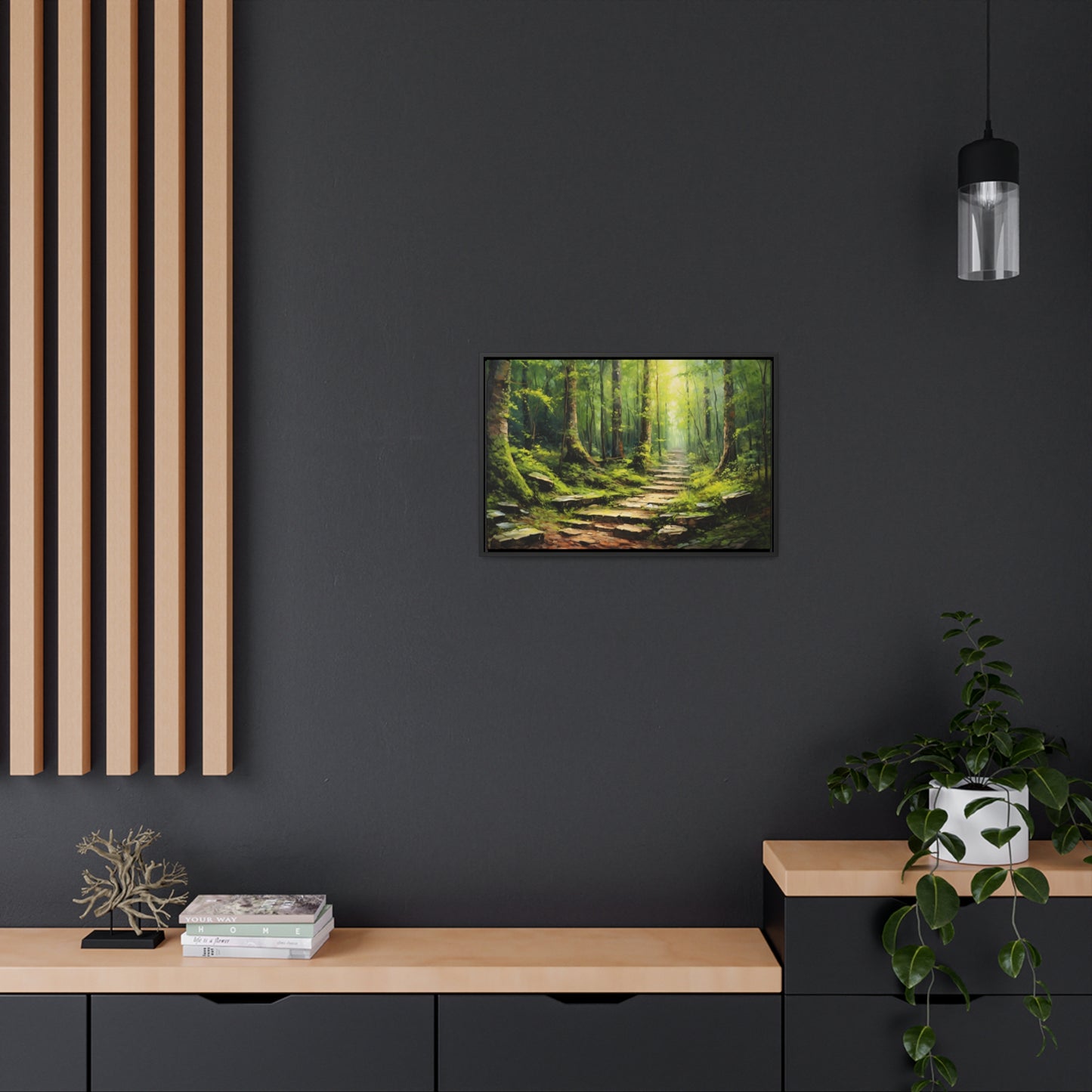 Forest Path - Gallery Framed Canvas Wall Art