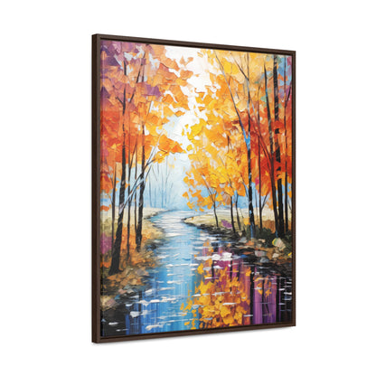 River Trees - Gallery Framed Canvas Wall Art