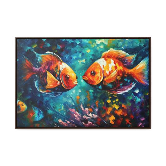 Coral Reef Fish - Gallery Framed Canvas Wrap Wall Art