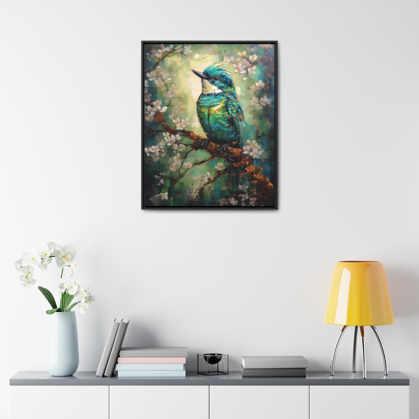 Eastern Bluebird - Gallery Framed Canvas Wall Art