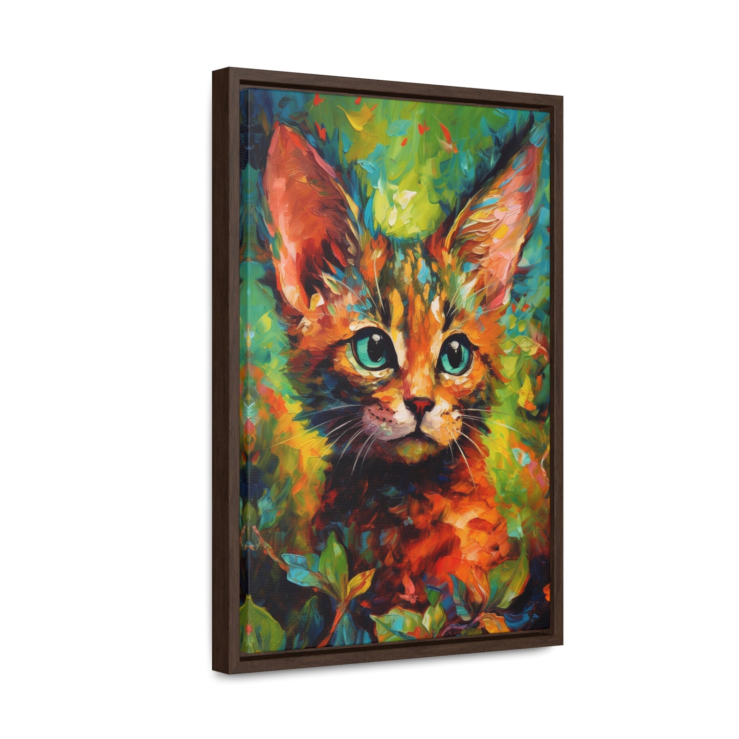 Cute Cat - Gallery Framed Canvas Wall Art