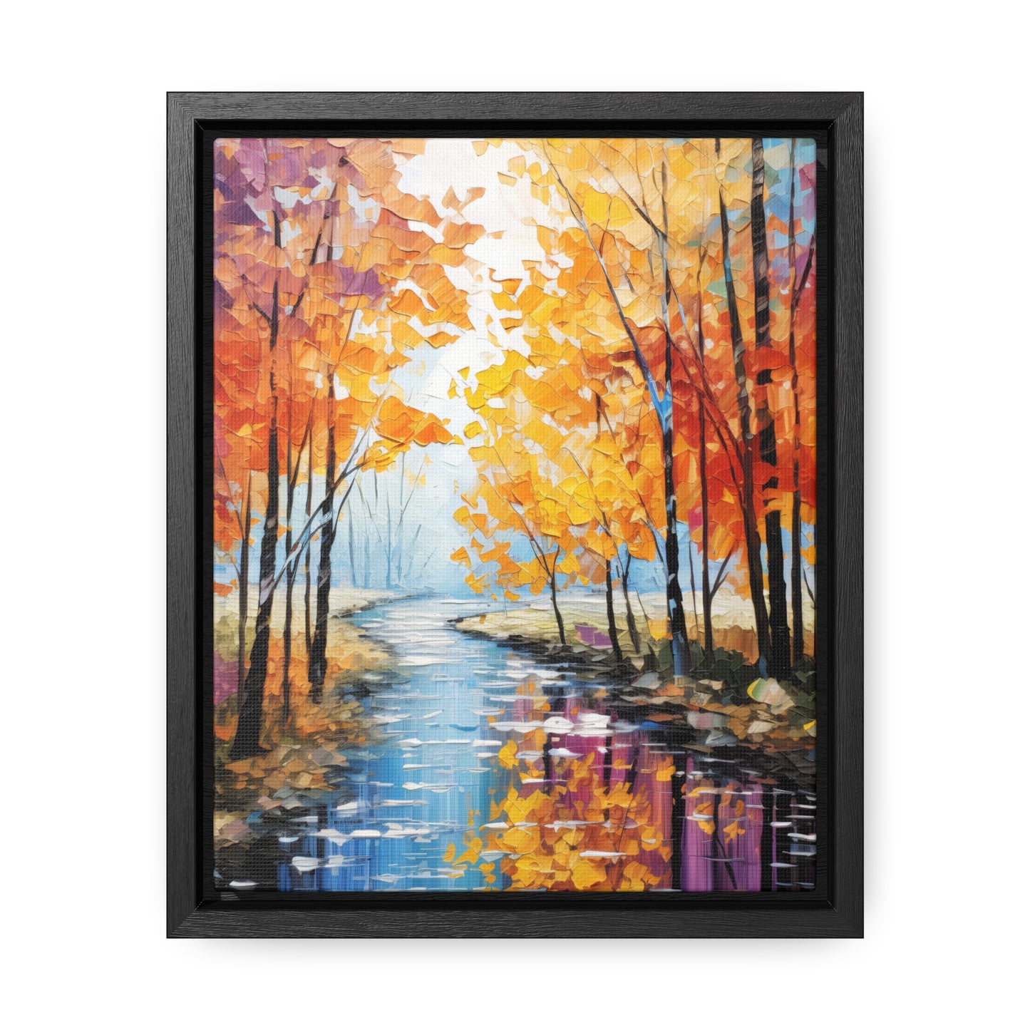 River Trees - Gallery Framed Canvas Wall Art