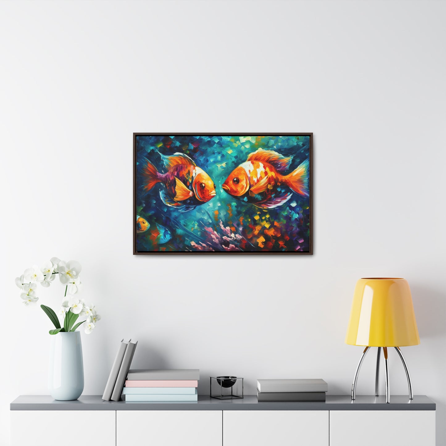 Coral Reef Fish - Gallery Framed Canvas Wall Art