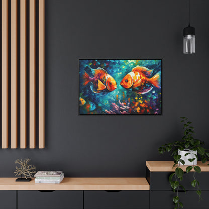 Coral Reef Fish - Gallery Framed Canvas Wall Art