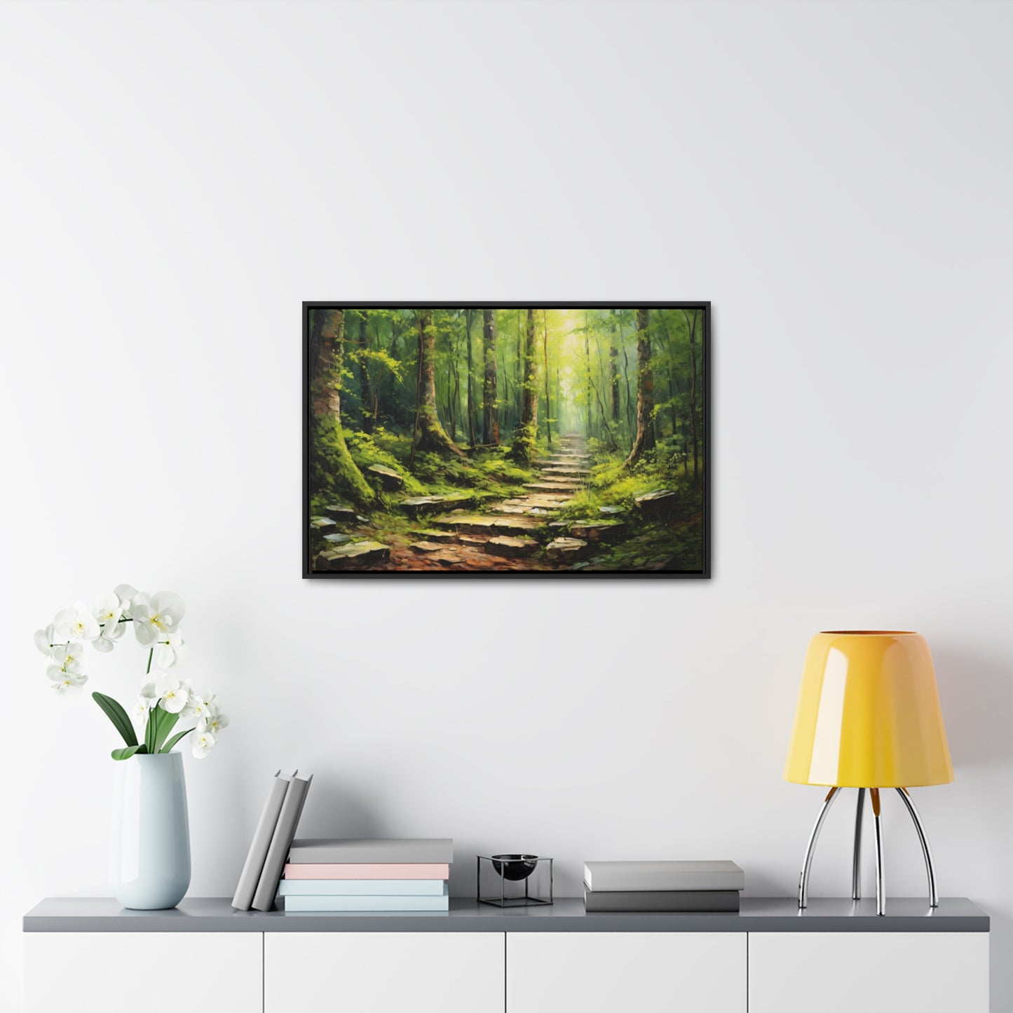 Forest Path - Gallery Framed Canvas Wall Art