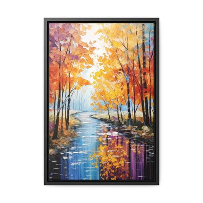 River Trees - Gallery Framed Canvas Wall Art