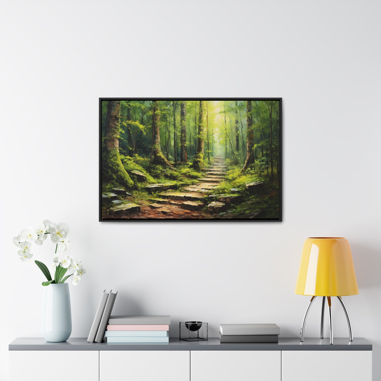 Forest Path - Gallery Framed Canvas Wall Art