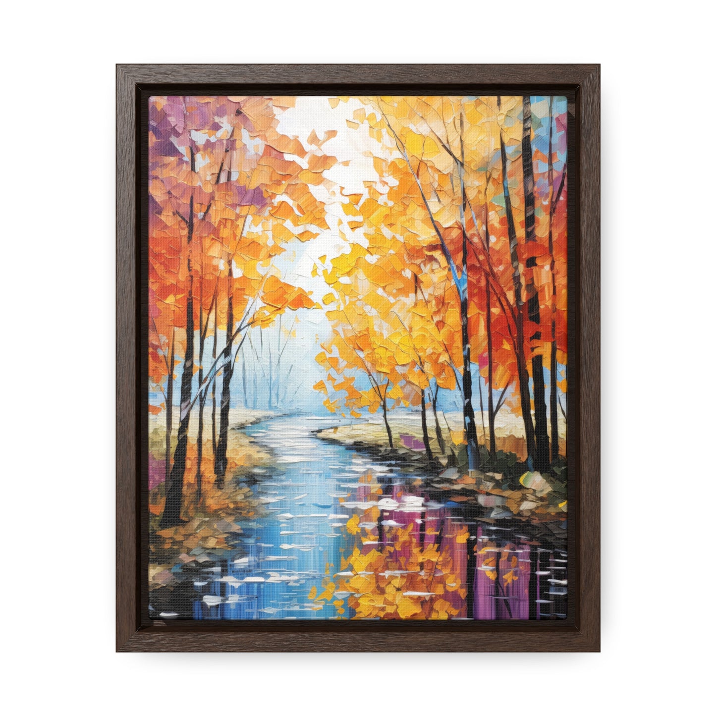 River Trees - Gallery Framed Canvas Wall Art