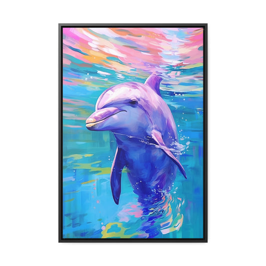 Bottlenose Dolphin Teal - Wall Art Home Decor