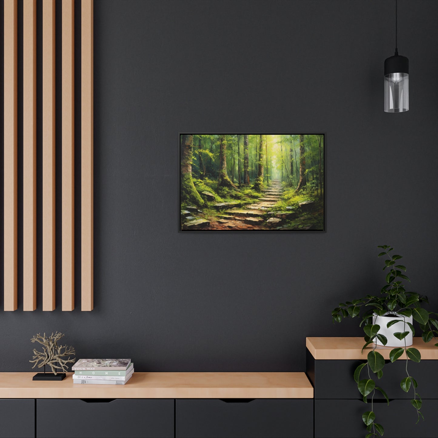 Forest Path - Gallery Framed Canvas Wall Art