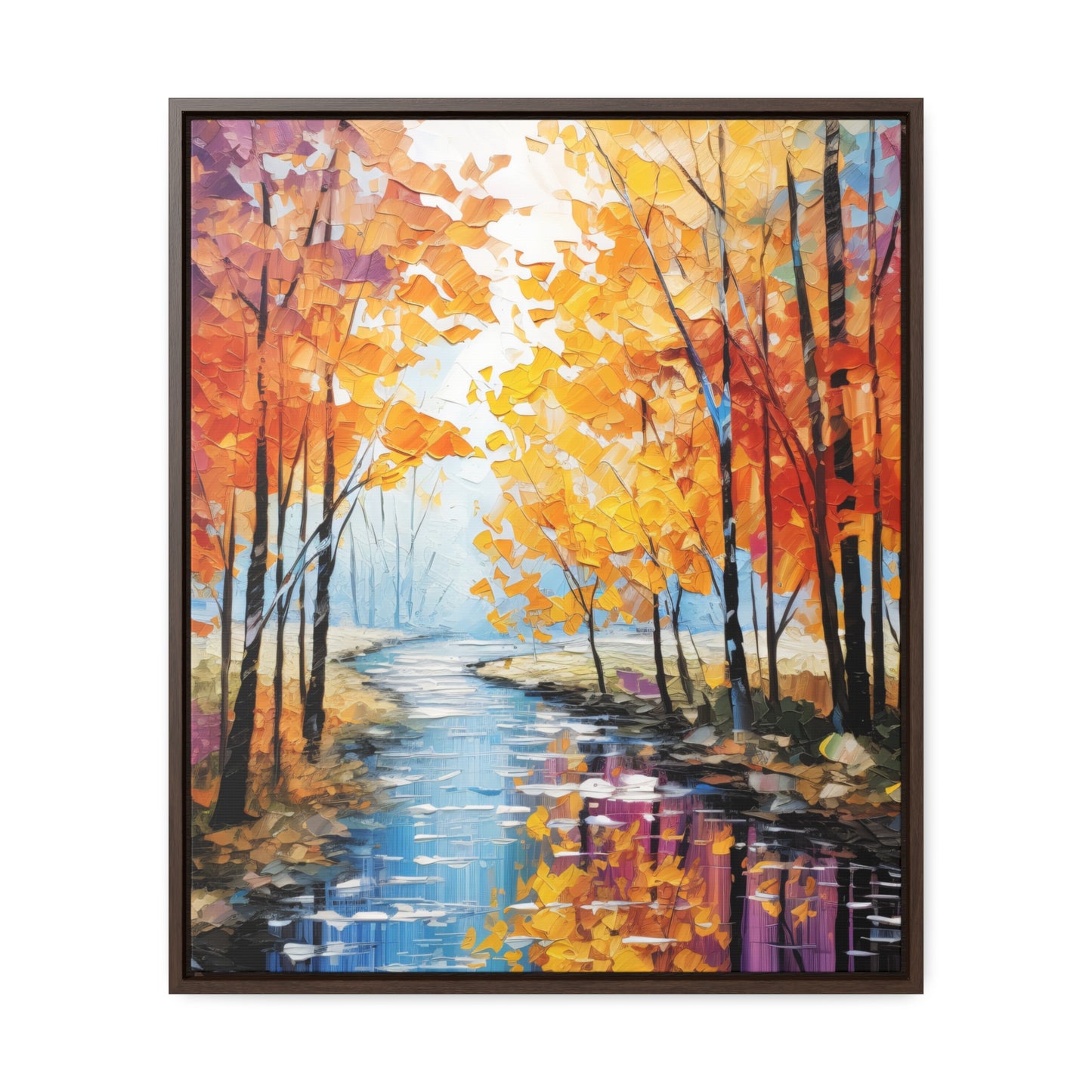 River Trees - Gallery Framed Canvas Wall Art