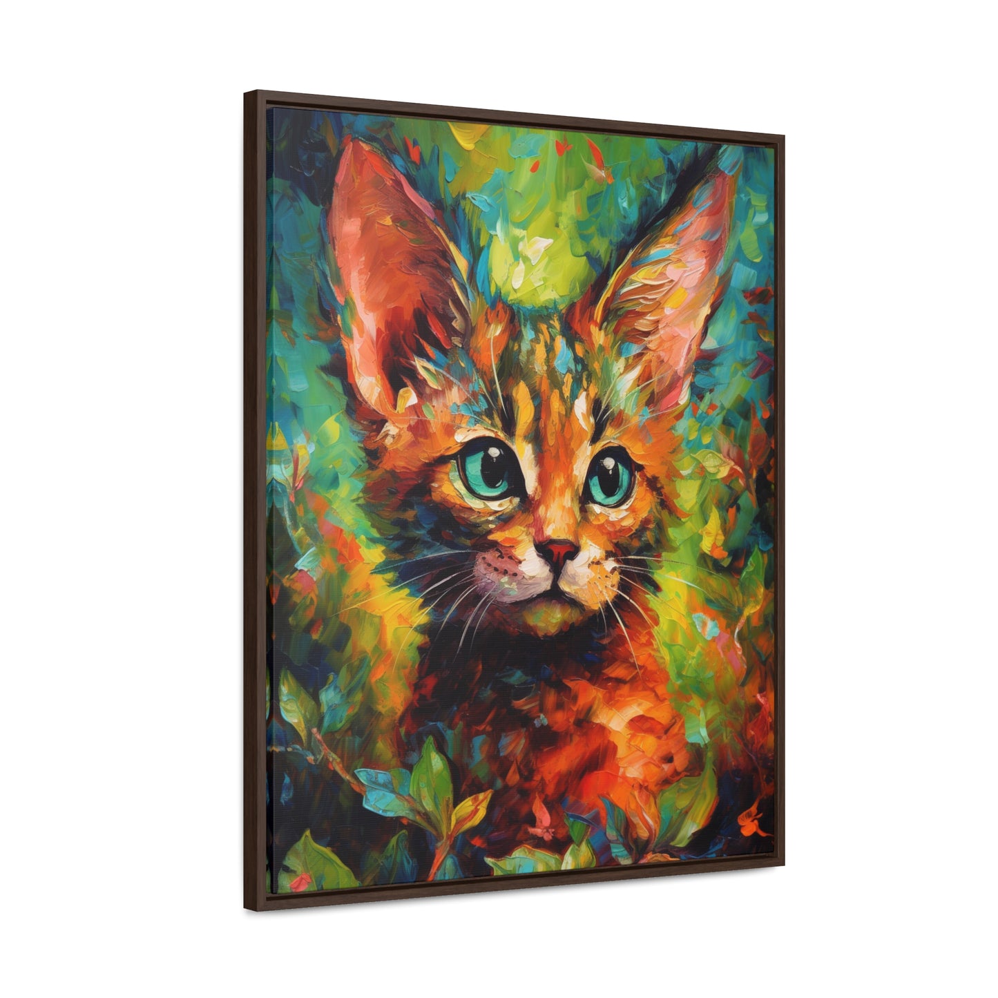 Cute Cat - Gallery Framed Canvas Wall Art