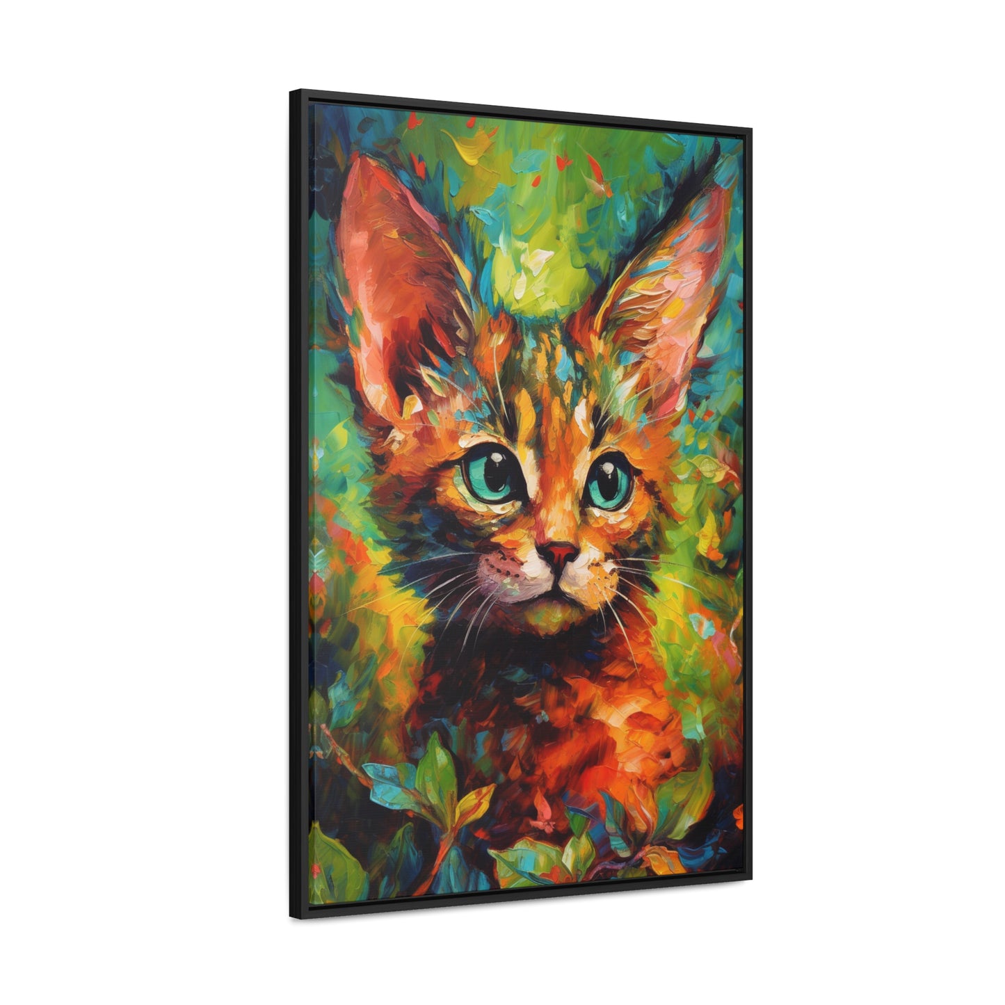 Cute Cat - Gallery Framed Canvas Wall Art