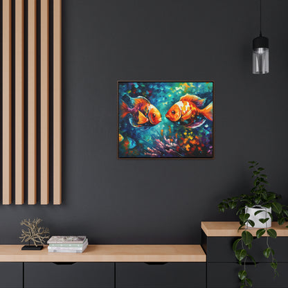 Coral Reef Fish - Gallery Framed Canvas Wall Art