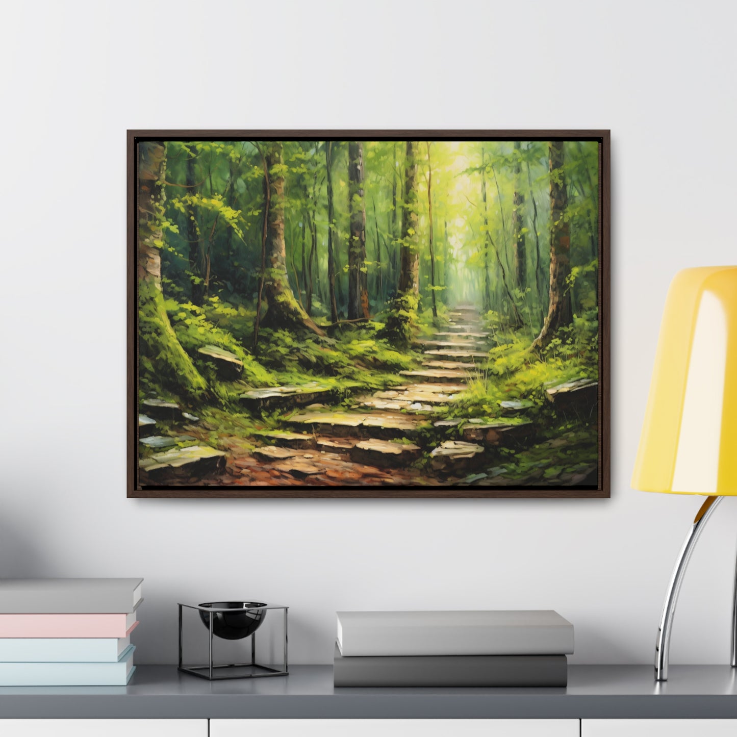 Forest Path - Gallery Framed Canvas Wall Art