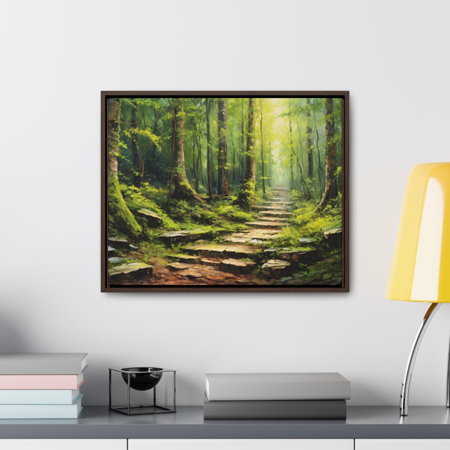 Forest Path - Gallery Framed Canvas Wall Art