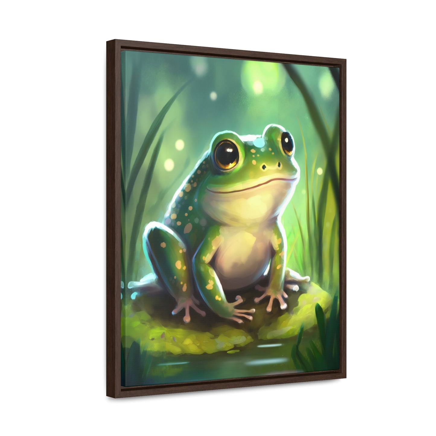 Green Frog - Gallery Framed Canvas Wall Art