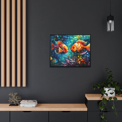 Coral Reef Fish - Gallery Framed Canvas Wall Art