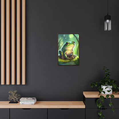 Green Frog - Gallery Framed Canvas Wall Art