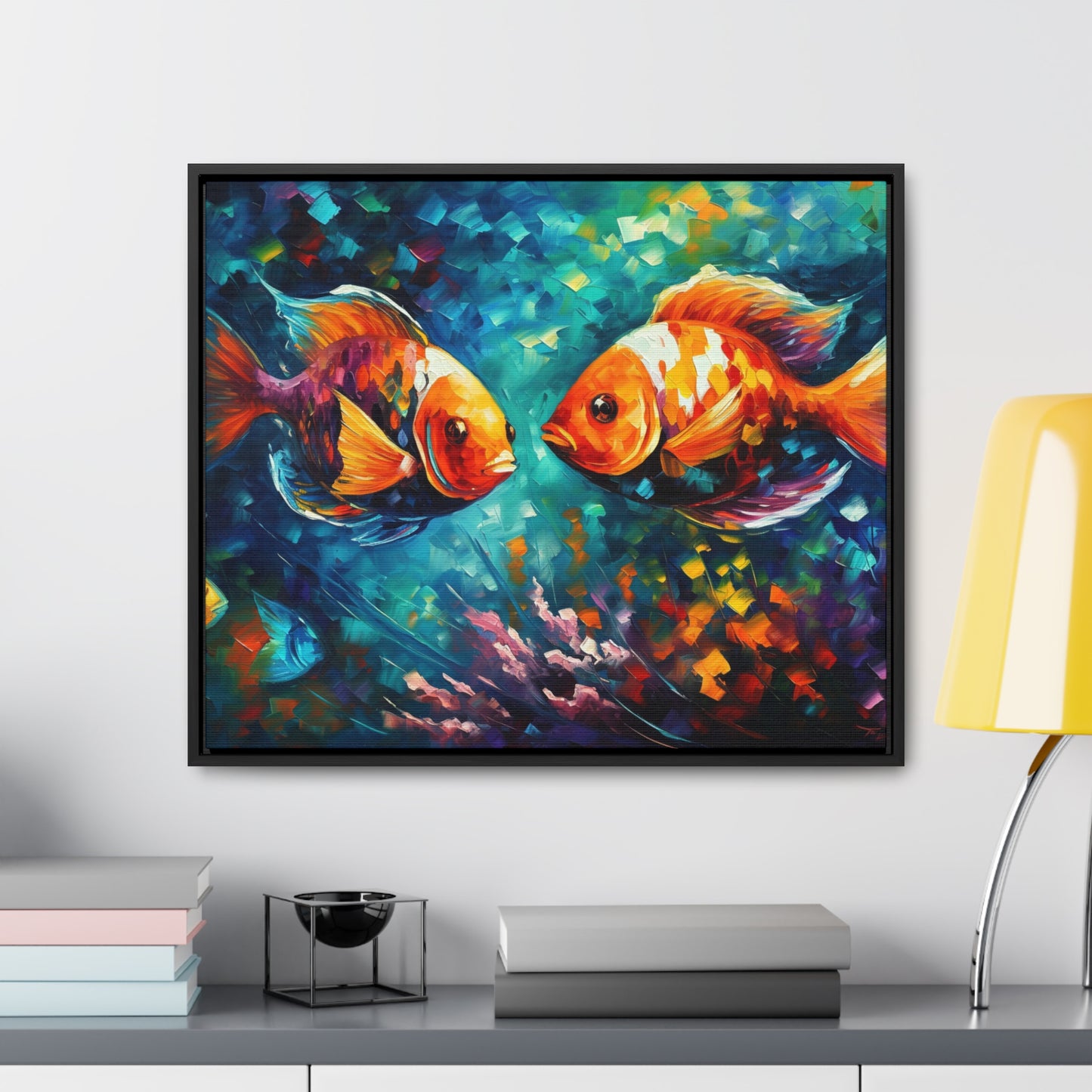 Coral Reef Fish - Gallery Framed Canvas Wall Art