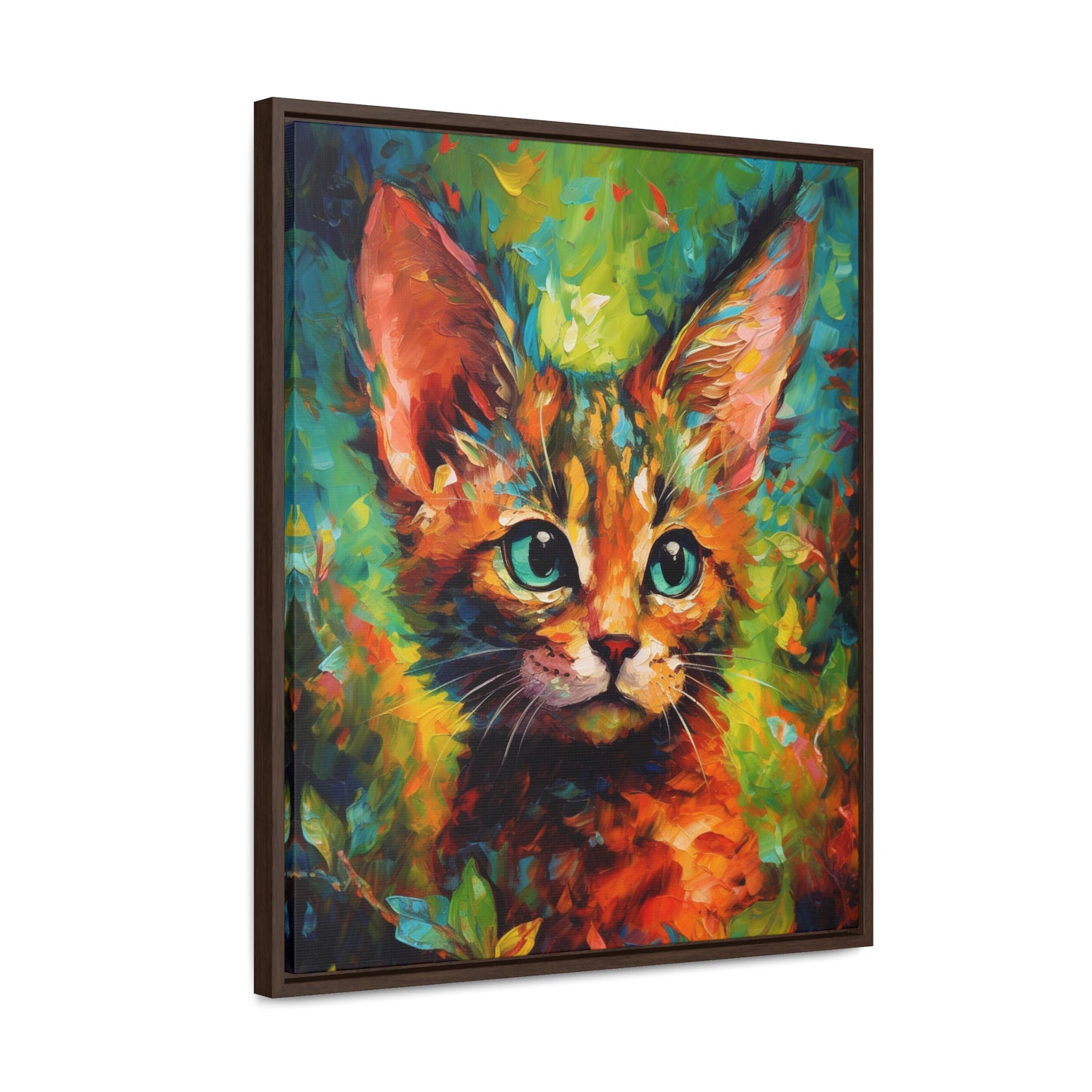 Cute Cat - Gallery Framed Canvas Wall Art