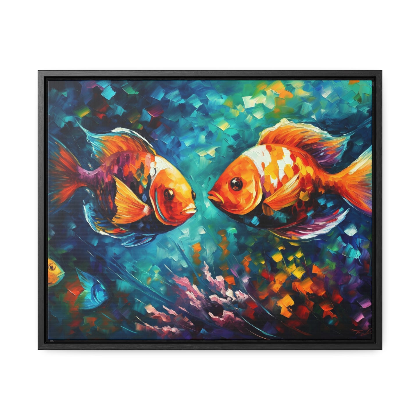 Coral Reef Fish - Gallery Framed Canvas Wall Art