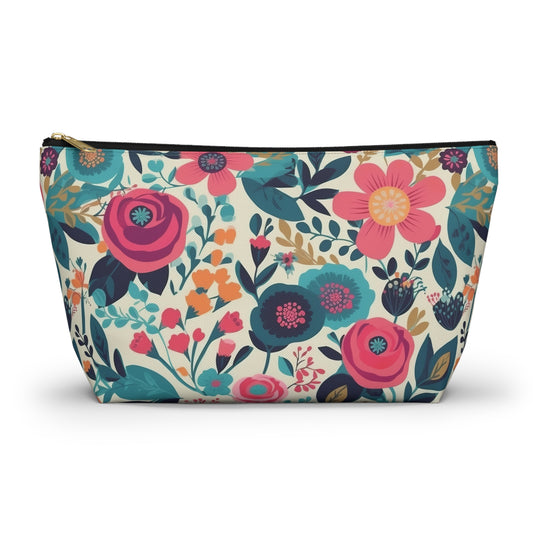 Spring Flowers White - Accessory Bag