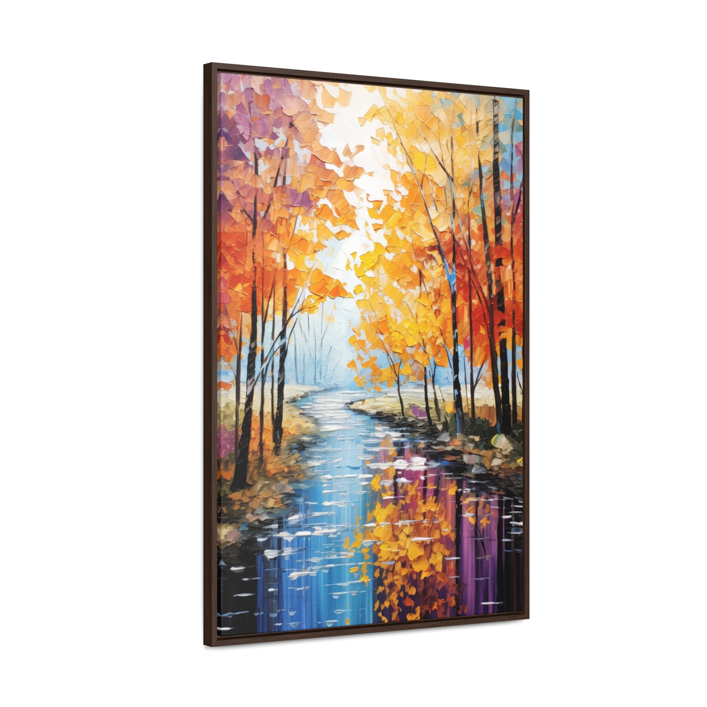 River Trees - Gallery Framed Canvas Wall Art