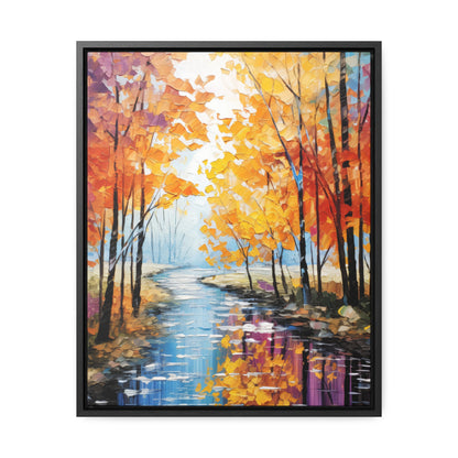 River Trees - Gallery Framed Canvas Wall Art