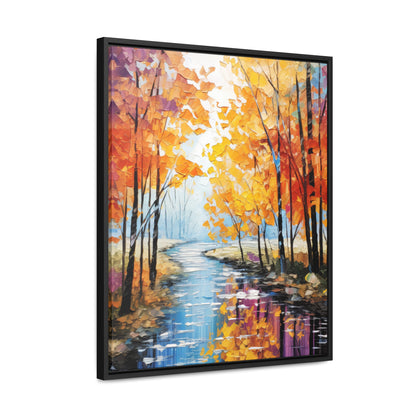 River Trees - Gallery Framed Canvas Wall Art