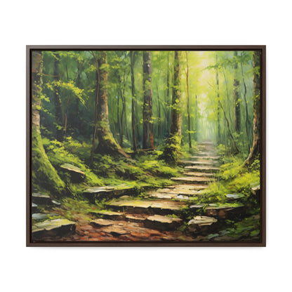 Forest Path - Gallery Framed Canvas Wall Art