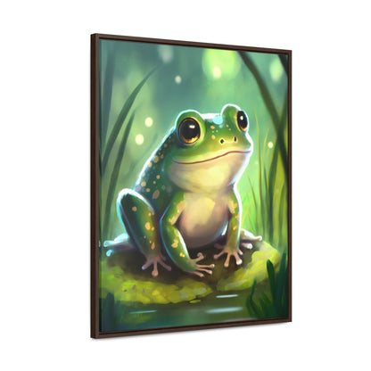 Green Frog - Gallery Framed Canvas Wall Art