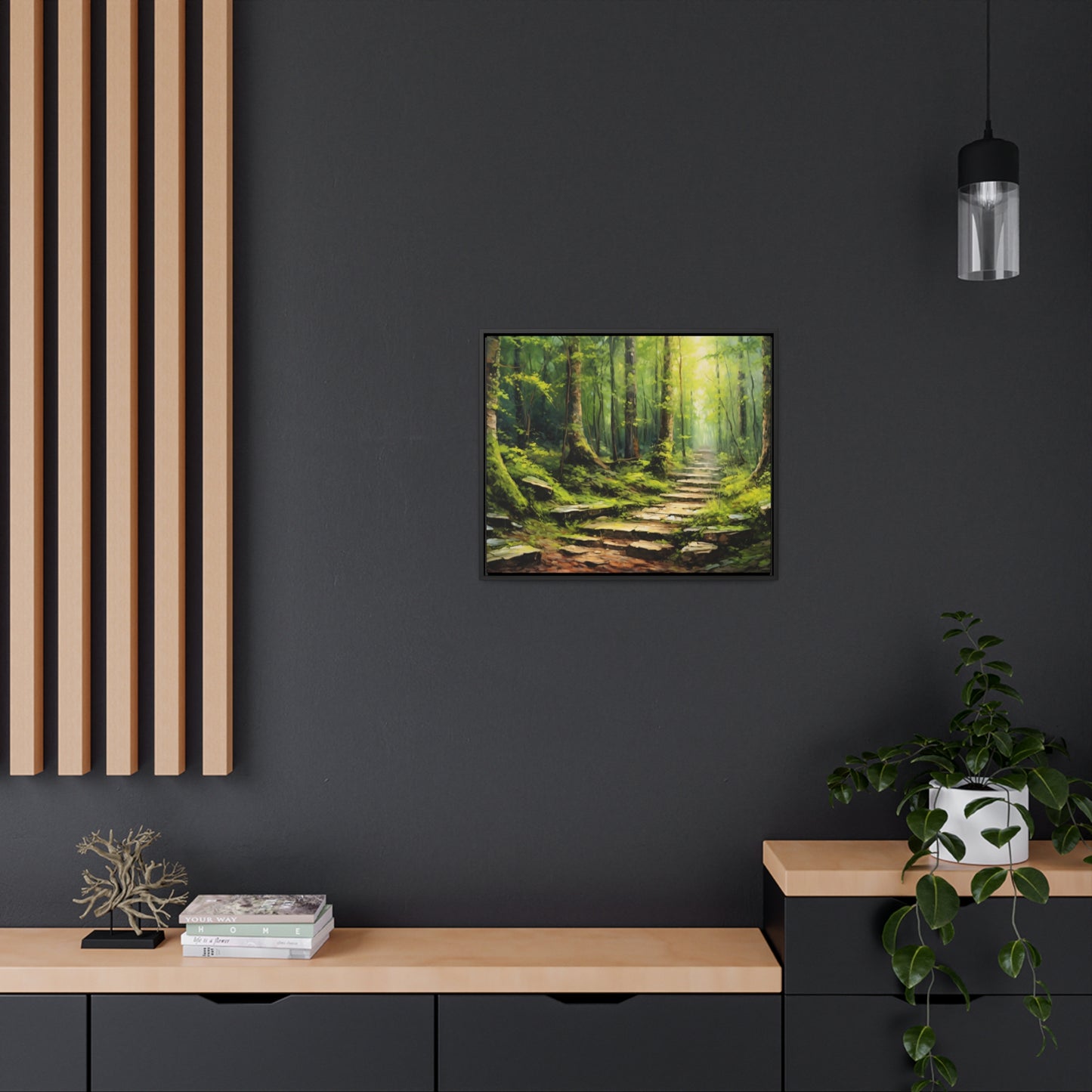 Forest Path - Gallery Framed Canvas Wall Art