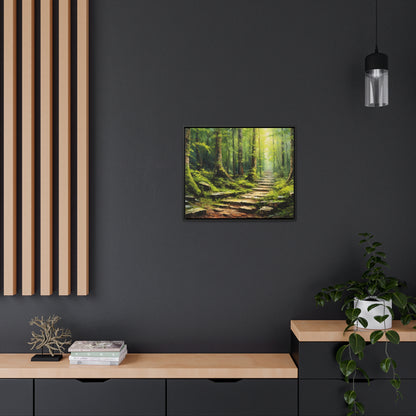 Forest Path - Gallery Framed Canvas Wall Art