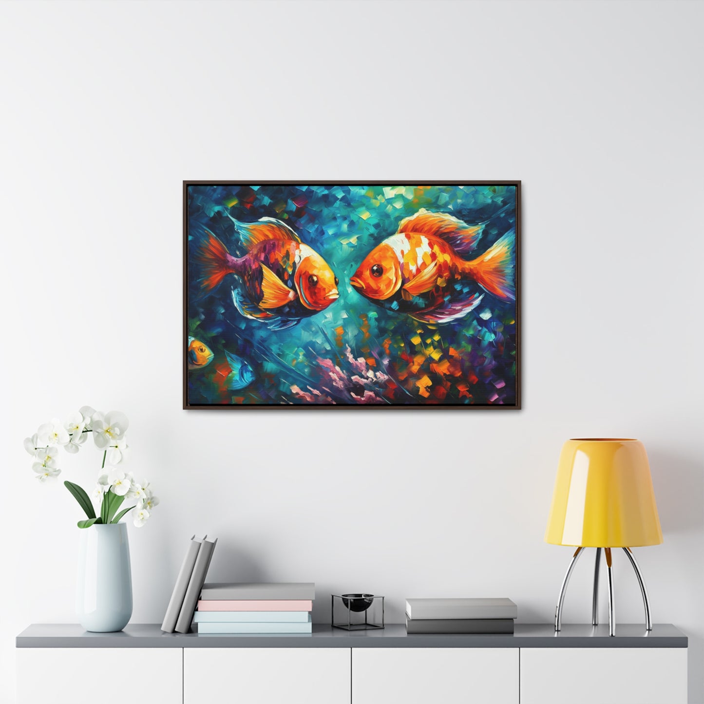 Coral Reef Fish - Gallery Framed Canvas Wall Art