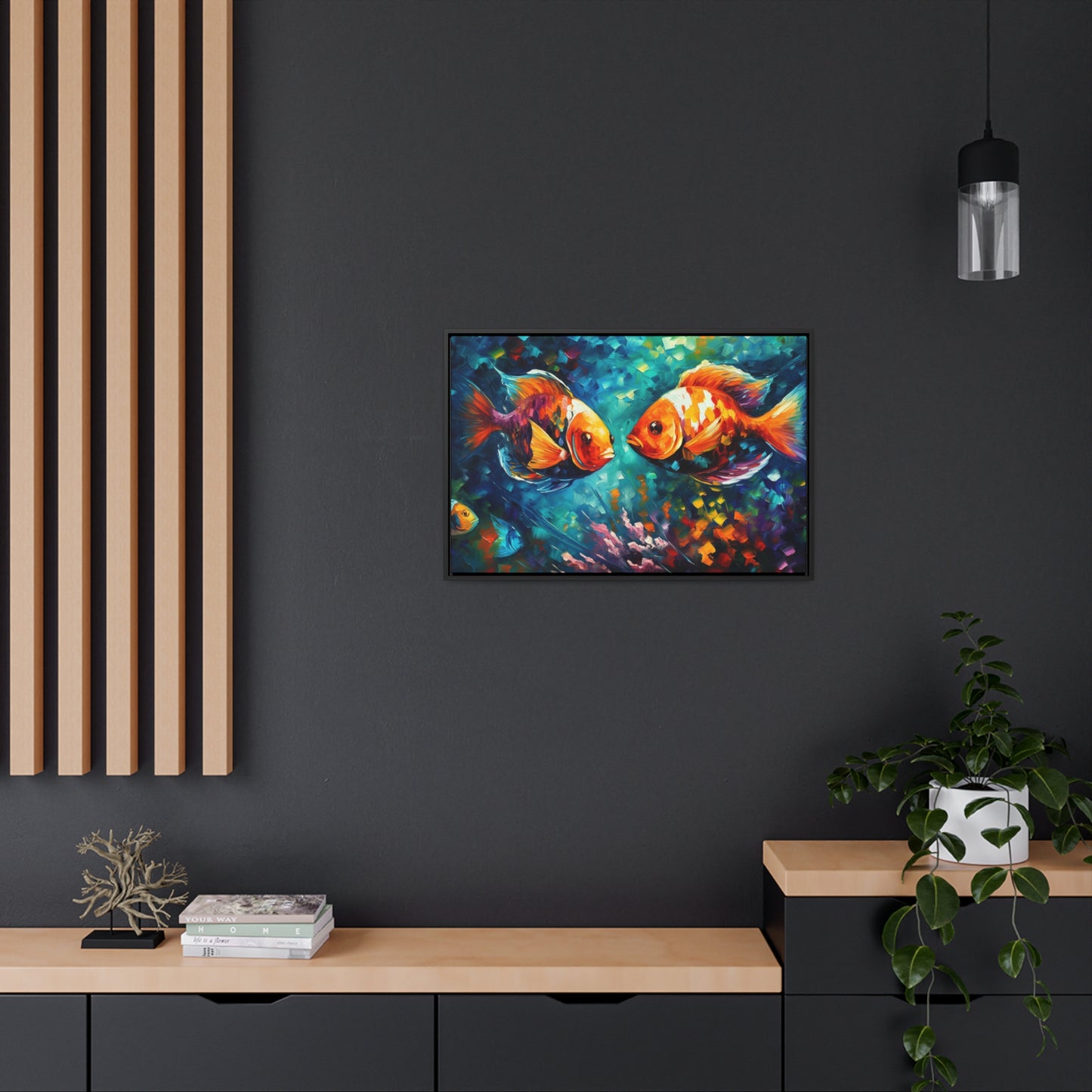 Coral Reef Fish - Gallery Framed Canvas Wall Art