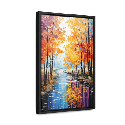 River Trees - Gallery Framed Canvas Wall Art