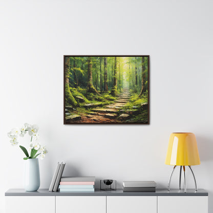 Forest Path - Gallery Framed Canvas Wall Art